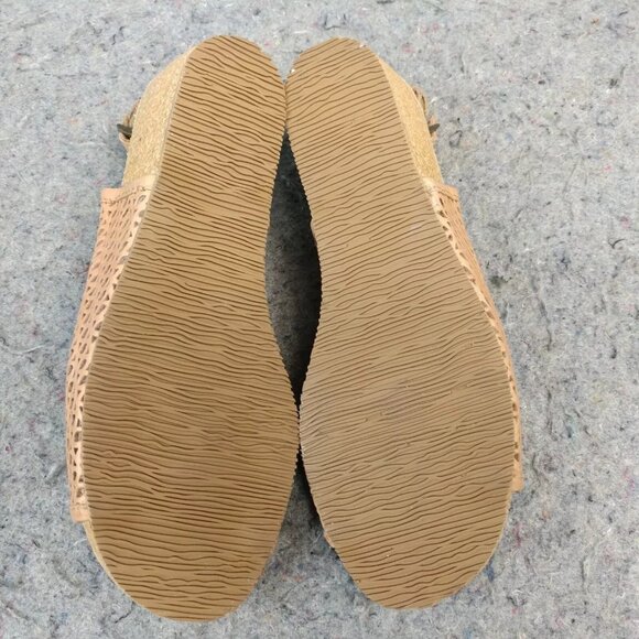 Eric Michael Wedge Sandals Womens 36 EU Phoebe Cork Heel Slingback Slip On Taupe - Picture 3 of 11